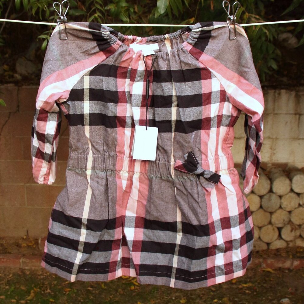 Burberry Children Mini Kady Ann Dress  in Dusty Pink 12M